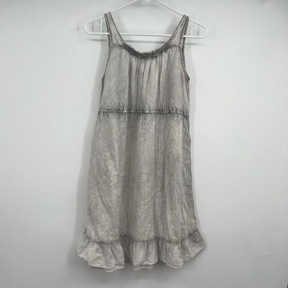 Womens Shoreline Gray M Tank Dress Cover Up Beach Cruise Embroidered 100% Cotton - Picture 5 of 10